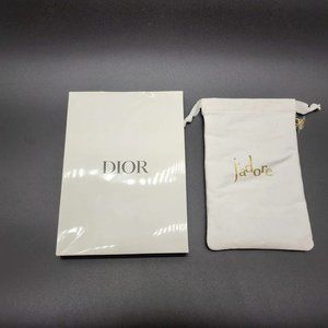 Dior Cd Icon Cosmetic Makeup Pouch Clutch Bag | White